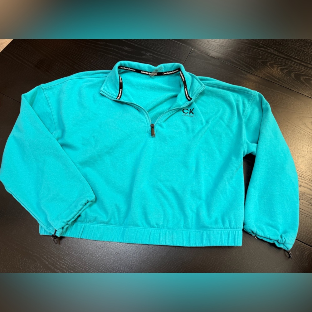 Calvin Klein Aqua Quarter-Zip Pullover